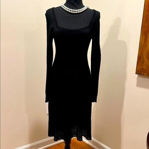 MISSONI Elegant Black Long Sleeve Dress
